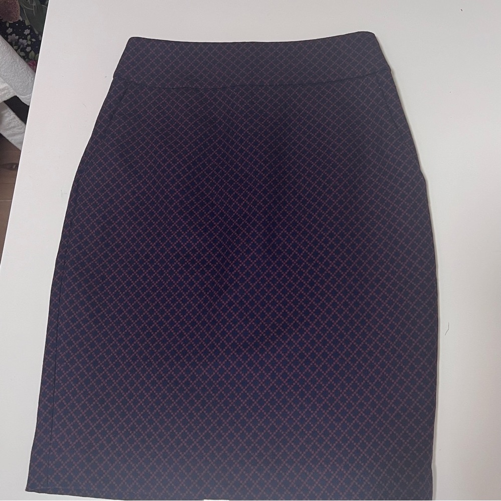 Express Burgundy and navy skirt